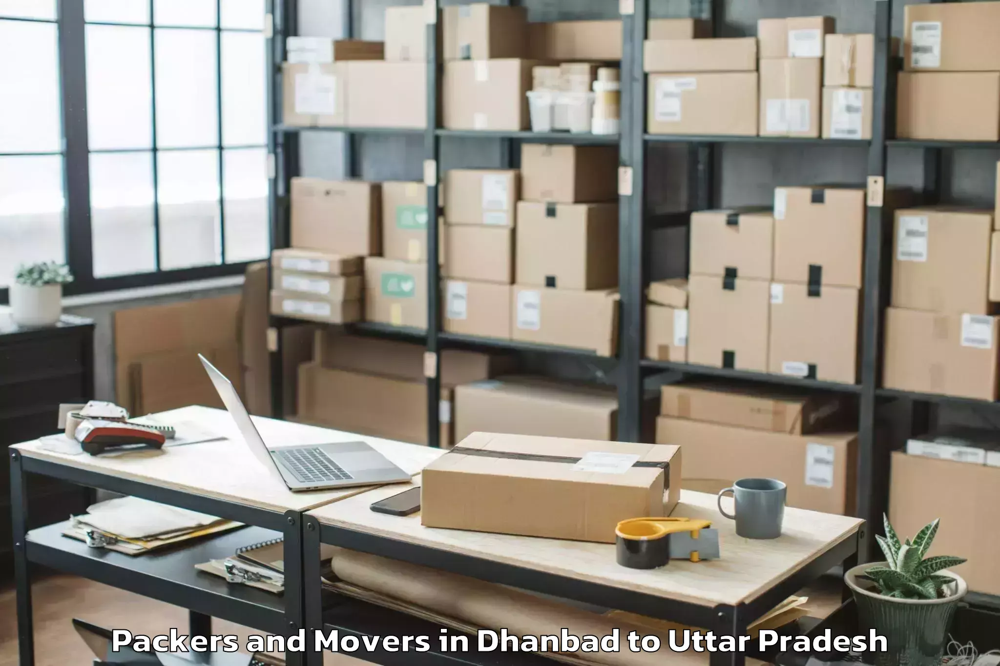 Leading Dhanbad to Aligarh Muslim University Packers And Movers Provider